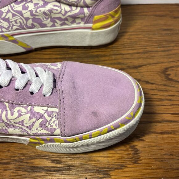 Vans Old Skool Stacked Wavy Days Platform Sneaker 500714 Canvas Suede Sz 8.5 - Picture 10 of 12